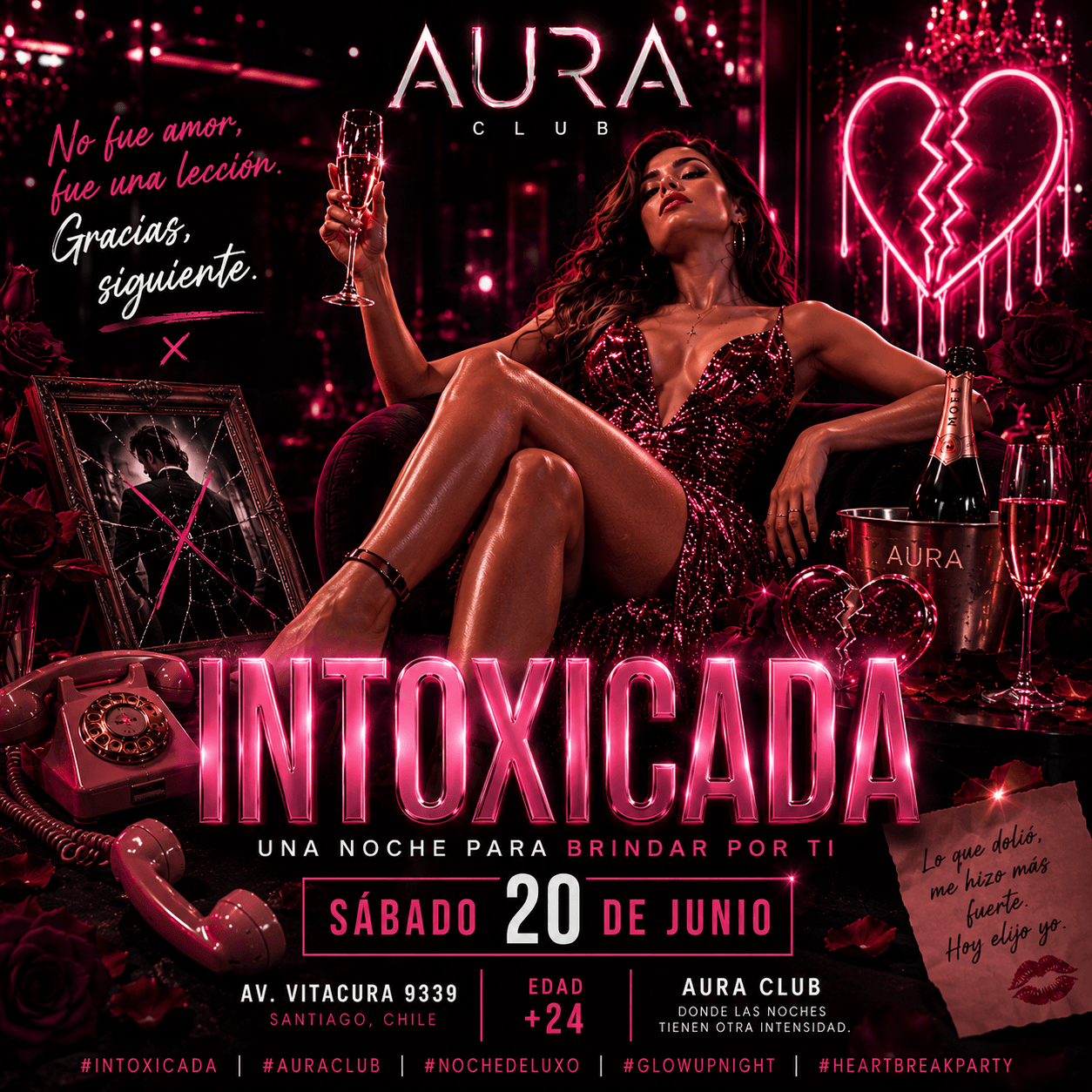 INTOXICADA - SABADO 20 JUNIO - AURA CLUB VITACURA